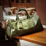 Italian Calfskin Leather Travel Duffel Bag | Handmade Premium Collector's Limited Edition Weekender