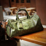 Italian Calfskin Leather Travel Duffel Bag | Handmade Premium Collector's Limited Edition Weekender