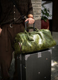 Italian Calfskin Leather Travel Duffel Bag | Handmade Premium Collector's Limited Edition Weekender