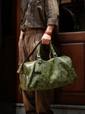 Italian Calfskin Leather Travel Duffel Bag | Handmade Premium Collector's Limited Edition Weekender