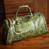 Italian Calfskin Leather Travel Duffel Bag | Handmade Premium Collector's Limited Edition Weekender