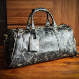Italian Calfskin Leather Travel Duffel Bag | Handmade Premium Collector's Limited Edition Weekender