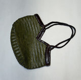 Italian Full Grain Cowhide Handwoven Basket Bag | Artisan Leather Shoulder Hobo Tote