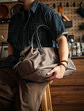 Italian Full Grain Leather Weekender Bag | British-Style Slouchy Duffel & Shoulder Bag