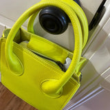 Italian Grain Leather Micro Pixie Bag – Compact Square Mini Handbag | Velvet Lining, Hidden Zip, Detachable Crossbody Strap