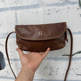 Italy Cowhide Leather Shoulder Bag | Small Vintage Shoulder Bag | Natural Leather Purse | Handmade Leather Bag | Gift for Her