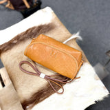 Italy Cowhide Leather Shoulder Bag | Small Vintage Shoulder Bag | Natural Leather Purse | Handmade Leather Bag | Gift for Her