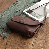 Italy Cowhide Leather Shoulder Bag | Small Vintage Shoulder Bag | Natural Leather Purse | Handmade Leather Bag | Gift for Her