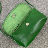 Italy Cowhide Leather Shoulder Bag | Small Vintage Shoulder Bag | Natural Leather Purse | Handmade Leather Bag | Gift for Her