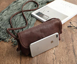 Italy Cowhide Leather Shoulder Bag | Small Vintage Shoulder Bag | Natural Leather Purse | Handmade Leather Bag | Gift for Her