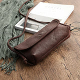 Italy Cowhide Leather Shoulder Bag | Small Vintage Shoulder Bag | Natural Leather Purse | Handmade Leather Bag | Gift for Her