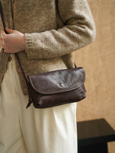 Italy Cowhide Leather Shoulder Bag | Small Vintage Shoulder Bag | Natural Leather Purse | Handmade Leather Bag | Gift for Her