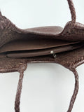 Italy Cowhide Leather Summer Woven Bag, Woven Triple Jump Bamboo Style HandBag, Beach Bag, Basket Bag, Hobo Leather Bag, Gift For Her