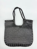 Italy Cowhide Leather Summer Woven Bag, Woven Triple Jump Bamboo Style HandBag, Beach Bag, Basket Bag, Hobo Leather Bag, Gift For Her