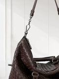 Black woven lambskin leather tote bag with quilted intrecciato design and shoulder strap