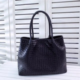 Italy Lambskin Leather Tote, Large Intrecciato Leather Bag, Classic Elegant Tote in Trendy, Designer Bag, Gift to Her