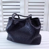 Italy Lambskin Leather Tote, Large Intrecciato Leather Bag, Classic Elegant Tote in Trendy, Designer Bag, Gift to Her