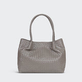 Italy Lambskin Leather Tote, Large Intrecciato Leather Bag, Classic Elegant Tote in Trendy, Designer Bag, Gift to Her