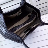 Italy Lambskin Leather Tote, Large Intrecciato Leather Bag, Classic Elegant Tote in Trendy, Designer Bag, Gift to Her