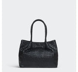 Italy Lambskin Leather Tote, Large Intrecciato Leather Bag, Classic Elegant Tote in Trendy, Designer Bag, Gift to Her