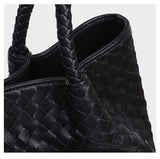 Italy Lambskin Leather Tote, Large Intrecciato Leather Bag, Classic Elegant Tote in Trendy, Designer Bag, Gift to Her