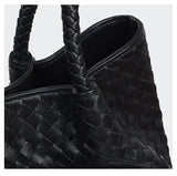 Italy Lambskin Leather Tote, Large Intrecciato Leather Bag, Classic Elegant Tote in Trendy, Designer Bag, Gift to Her
