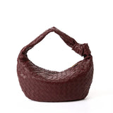 Lambskin Knotted Intrecciato Leather Handbag(3 Sizes), Handcrafted Premium Quality Genuine Leather Handbag, Daily Fashion Lady Tote Bag, Designer Bag