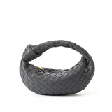 Lambskin Knotted Intrecciato Leather Handbag(3 Sizes), Handcrafted Premium Quality Genuine Leather Handbag, Daily Fashion Lady Tote Bag, Designer Bag