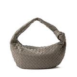 Lambskin Knotted Intrecciato Leather Handbag(3 Sizes), Handcrafted Premium Quality Genuine Leather Handbag, Daily Fashion Lady Tote Bag, Designer Bag