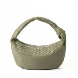 Lambskin Knotted Intrecciato Leather Handbag(3 Sizes), Handcrafted Premium Quality Genuine Leather Handbag, Daily Fashion Lady Tote Bag, Designer Bag