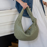 Lambskin Knotted Intrecciato Leather Handbag(3 Sizes), Handcrafted Premium Quality Genuine Leather Handbag, Daily Fashion Lady Tote Bag, Designer Bag