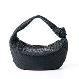 Lambskin Knotted Intrecciato Leather Handbag(3 Sizes), Handcrafted Premium Quality Genuine Leather Handbag, Daily Fashion Lady Tote Bag, Designer Bag