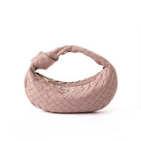 Lambskin Knotted Intrecciato Leather Handbag(3 Sizes), Handcrafted Premium Quality Genuine Leather Handbag, Daily Fashion Lady Tote Bag, Designer Bag