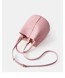 Lambskin Leather Bucket Bag Handwoven, Small Shoulder Bag, Woven Purse Women Classic bag Crossbody Designer Bag, Birthday Gift For Her