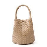 Lambskin Leather Bucket Bag Handwoven, Small Shoulder Bag, Woven Purse Women Classic bag Crossbody Designer Bag, Birthday Gift For Her