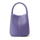 Lambskin Leather Bucket Bag Handwoven, Small Shoulder Bag, Woven Purse Women Classic bag Crossbody Designer Bag, Birthday Gift For Her