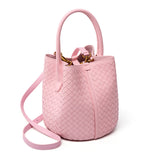 Lambskin Leather Bucket Bag Handwoven, Small Shoulder Bag, Woven Purse Women Classic bag Crossbody Designer Bag, Birthday Gift For Her