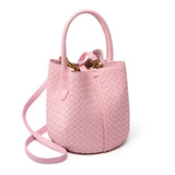 Lambskin Leather Bucket Bag Handwoven, Small Shoulder Bag, Woven Purse Women Classic bag Crossbody Designer Bag, Birthday Gift For Her