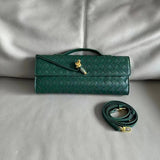 Lambskin Leather Knotted Intrecciato Evening Handbag | Woven Shoulder With Metal Buckle, Daily Fashion Designer Bag