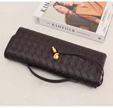 Lambskin Leather Knotted Intrecciato Evening Handbag | Woven Shoulder With Metal Buckle, Daily Fashion Designer Bag