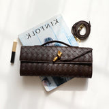 Lambskin Leather Knotted Intrecciato Evening Handbag | Woven Shoulder With Metal Buckle, Daily Fashion Designer Bag