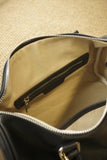 Large Cowhide Leather Boston Bag, Vintage Matte Leather Crossbody & Commuter Satchel with Sheep Charm