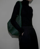 Large Handwoven Vegan Leather Tote Bag for Women