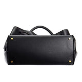 Large Luxury Soft Leather Tote Bag, Aesthetic Handbag With Gold Knot Buckle, Daily Fashion Designer Bag, Crossbody & Shoulder Style