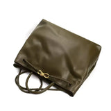 Large Luxury Soft Leather Tote Bag, Aesthetic Handbag With Gold Knot Buckle, Daily Fashion Designer Bag, Crossbody & Shoulder Style