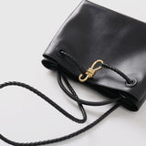 Large Luxury Soft Leather Tote Bag, Aesthetic Handbag With Gold Knot Buckle, Daily Fashion Designer Bag, Crossbody & Shoulder Style