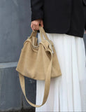 Large Suede Hobo Bag for Women | Slouchy Autumn/Winter Shoulder Bag & Crossbody