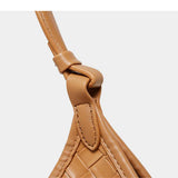 Large Woven Leather Tote Bag, Hobo Bag for Women – Soft Genuine Leather Shoulder Bag, Summer 2025 Fashion Handbag for Work, Travel & Daily Use