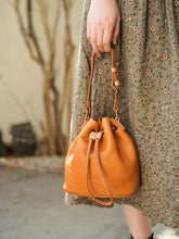 Leather Bucket bag Valentines Day gift Personalised Bag Shoulder Bag, Cross Body Bag, Tan Leather Bag, Crossbody Bag, Gift for her