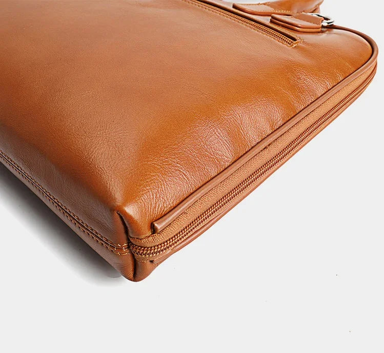 Leather briefcase women - Leather laptop bag women - 14 inch laptop bag - Office bag women - Slim leather briefcase - Convertible laptop bag - Image 5